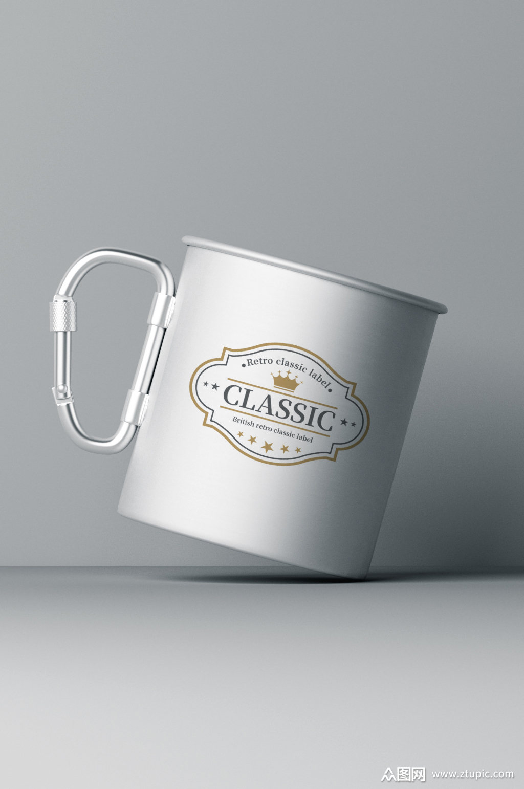 马口铁水杯logo样机素材