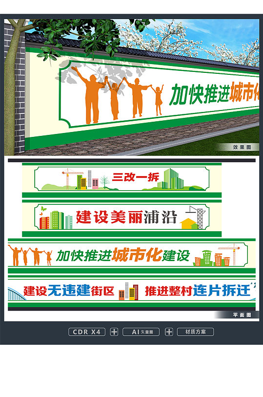 加快城市化建设围挡-众图网