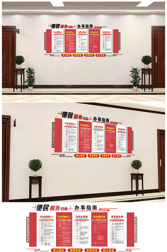 便民服务站办事指南-众图网