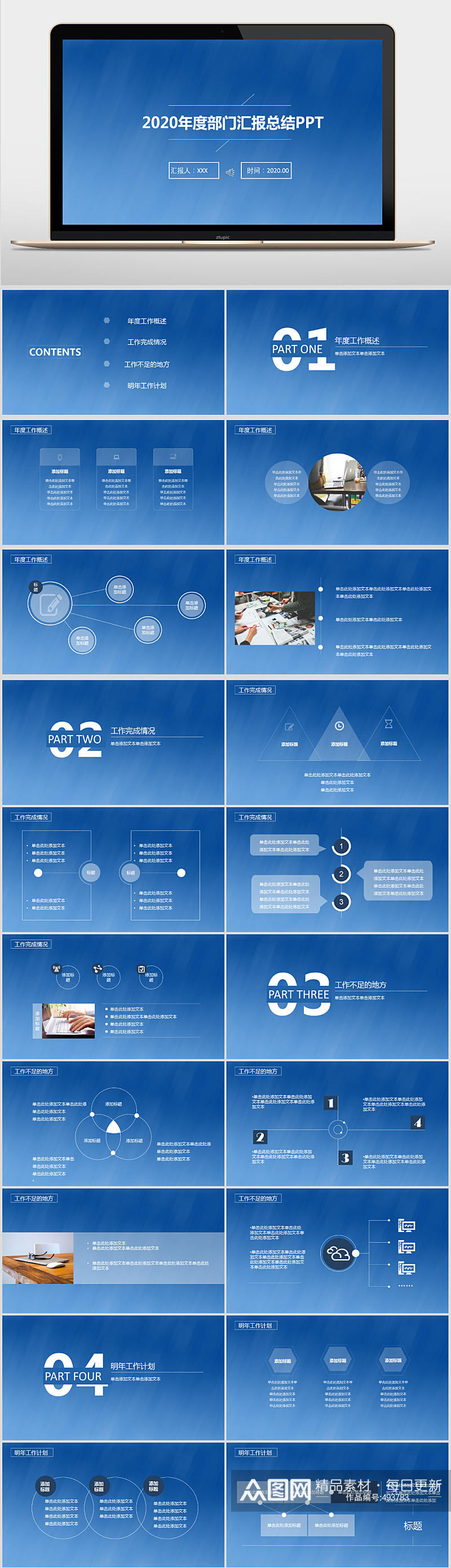 年度部门总结汇报PPT素材
