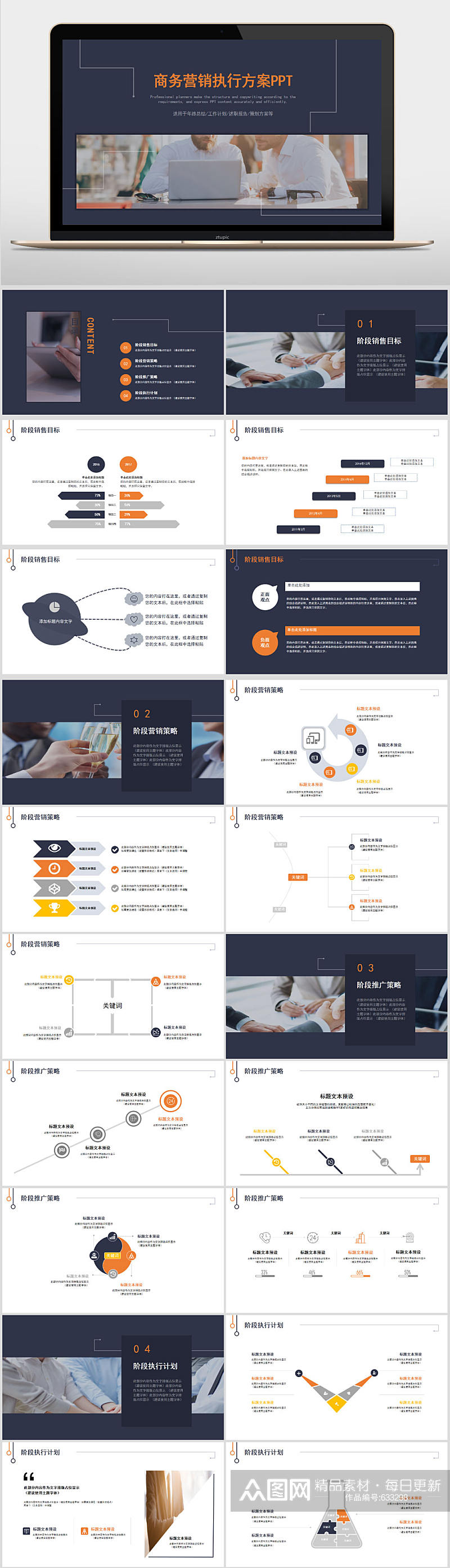 商务营销执行方案销售策略策划PPT模板素材