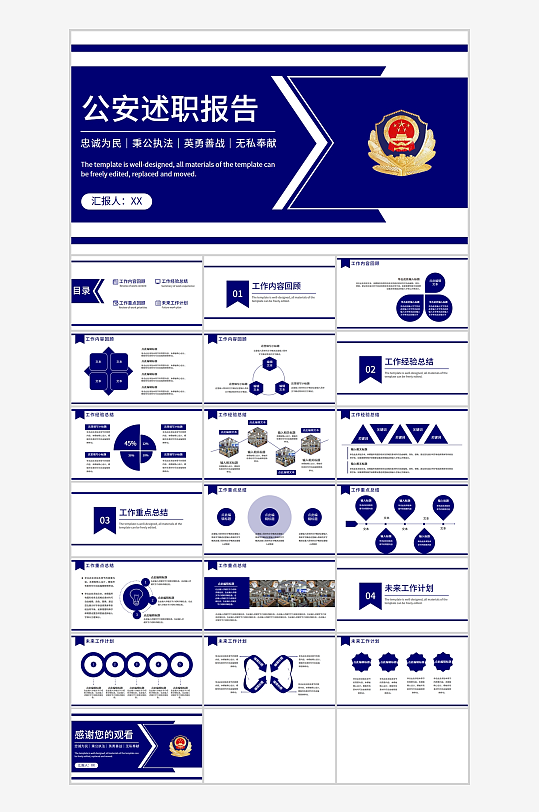 公安機(jī)關(guān)黨政警察警務(wù)年終述職PPT