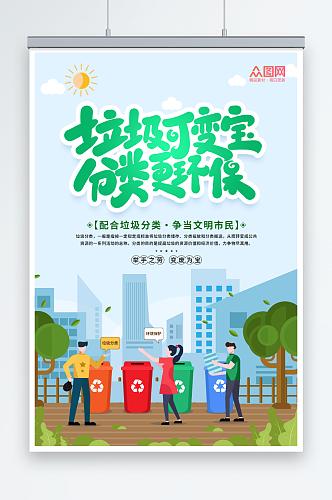 废物回收利用回收公益活动宣传海报