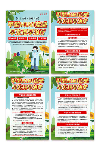 甲型H1N1流感防治知识海报