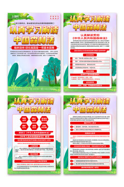 中国森林法知识宣传海报