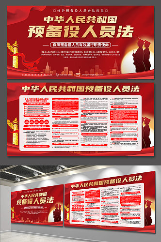 中华人民共和国预备役人员法党建展板
