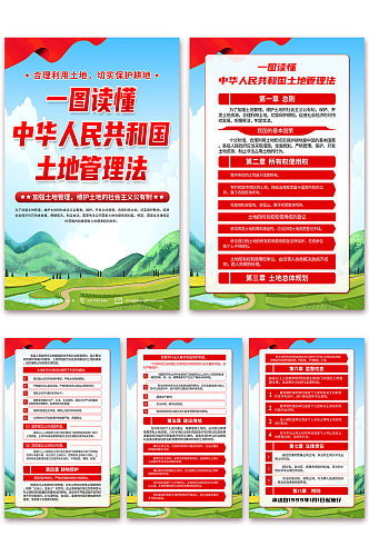 时尚中华人民共和国土地管理法海报