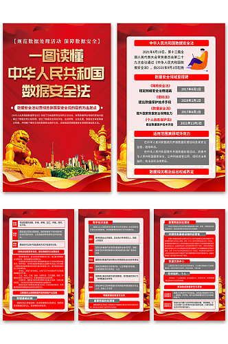 中华人民共和国数据安全法党建海报
