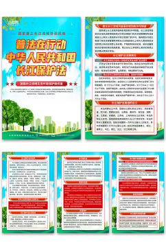高档中华人民共和国长江保护法海报