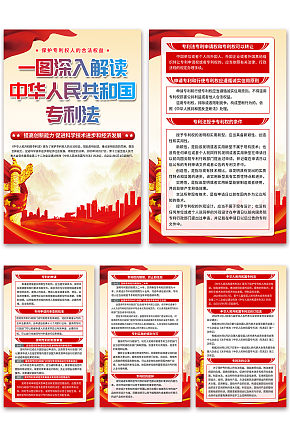 高档中华人民共和国专利法海报素材下载-众图网