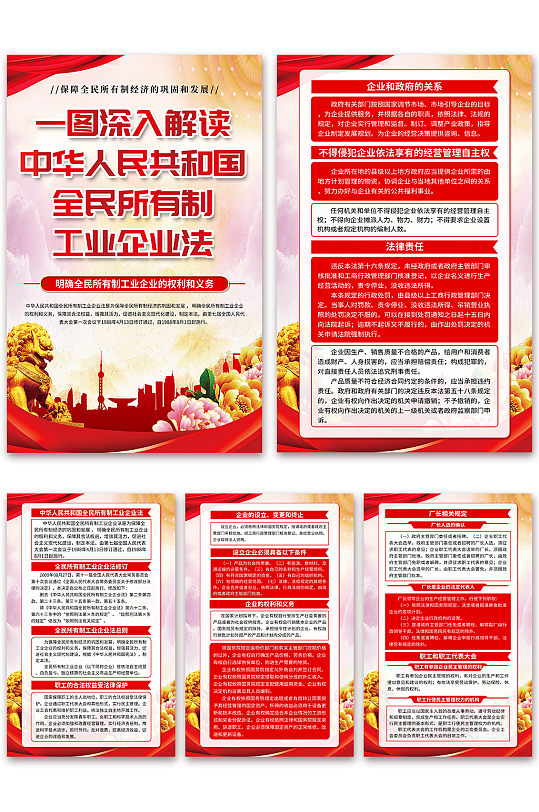 中华人民共和国全民所有制工业企业法海报