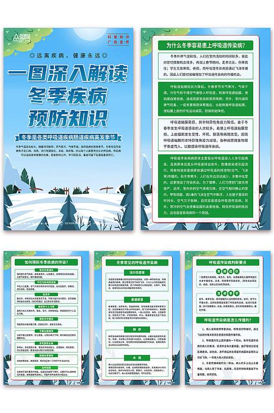 冬季疾病预防知识海报