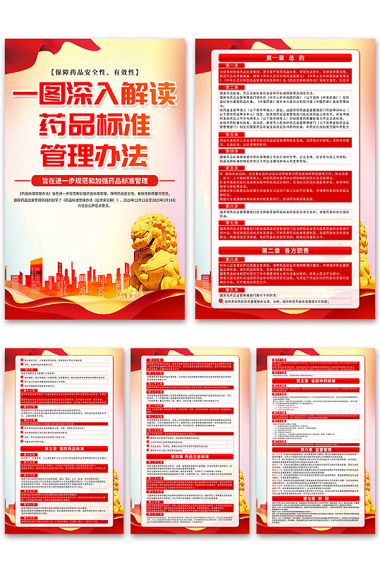 药品标准管理办法党建海报-众图网