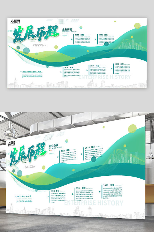公司企业发展历程展板