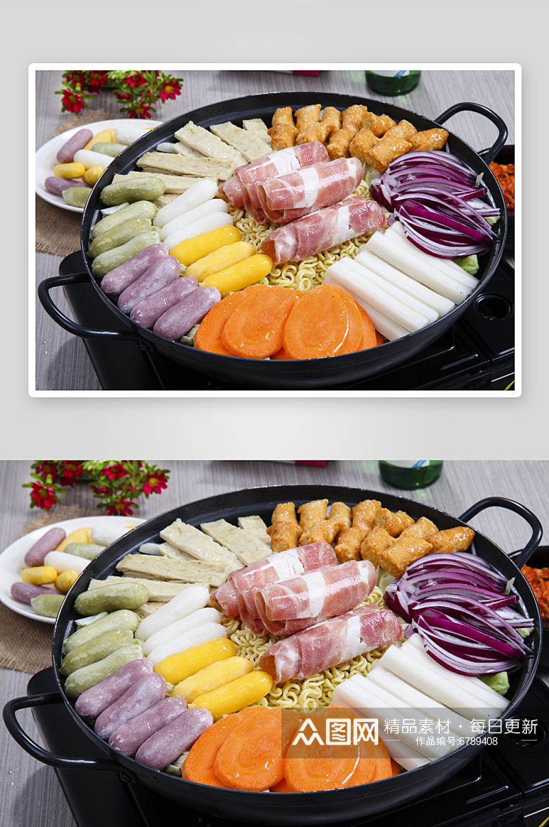 朝族韩国传统料理美食素材