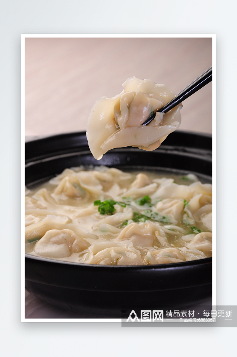 手工清汤馄饨图片素材