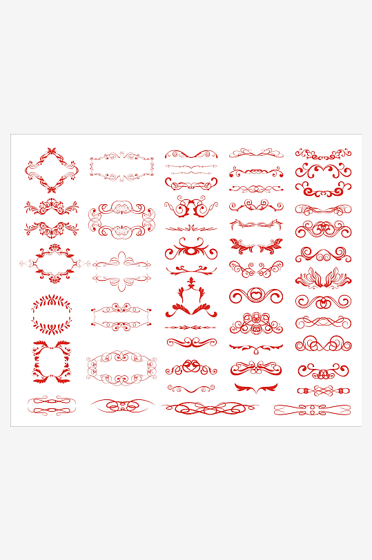边框花纹印章卡通边框-众图网