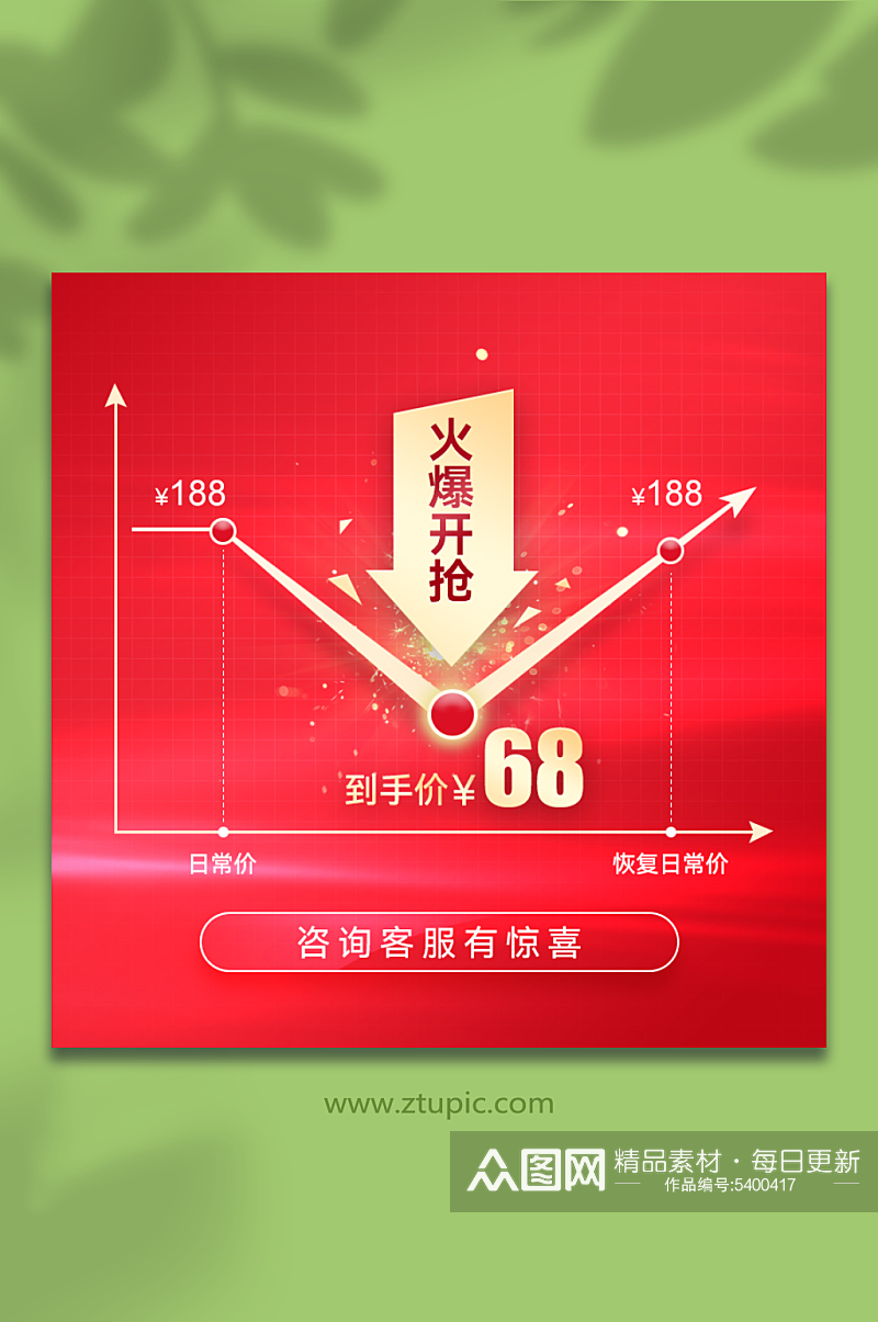 双11主图价格曲线PSD素材