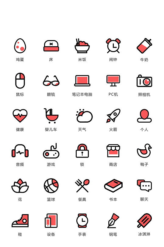 食物电商网购小图标