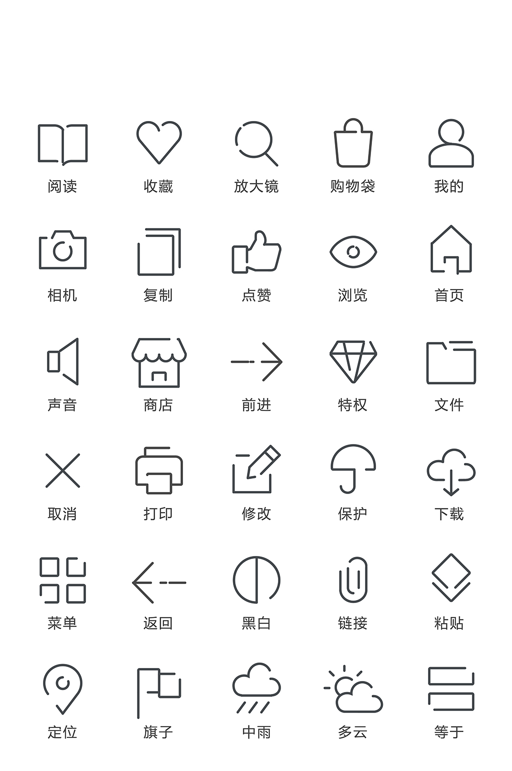 购物电子商务手机图标素材