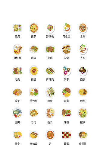 餐饮电子商务小图标