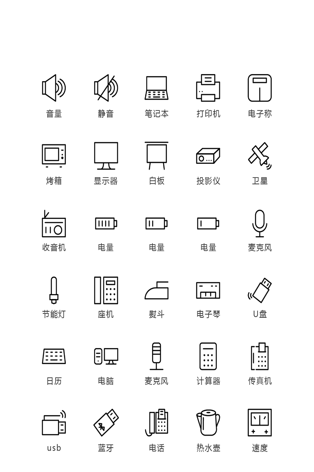多媒体电子商务图标素材