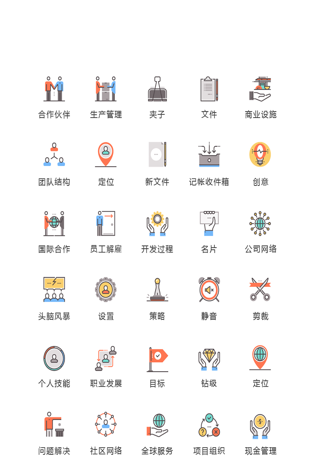 生产电子商务图标素材
