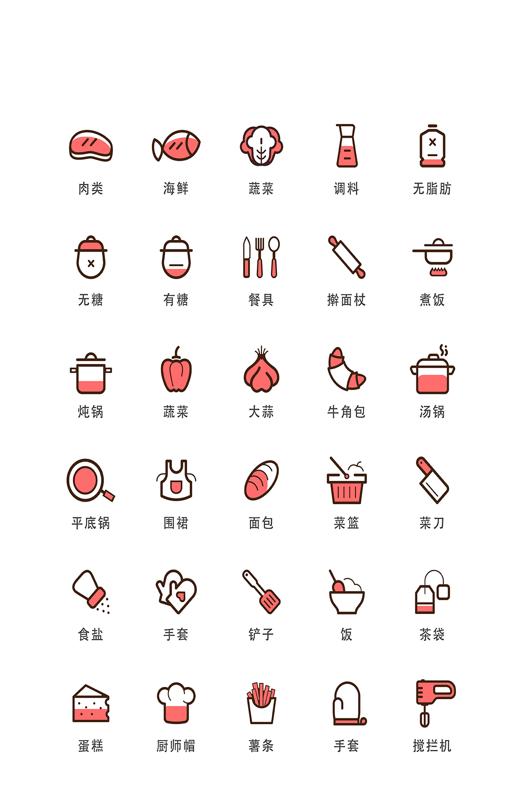 餐具網店電商app圖標素材