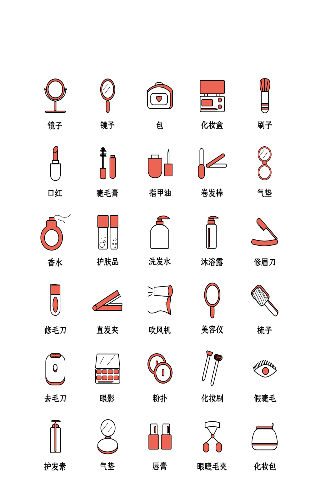 化妆品电商网店程序图标素材