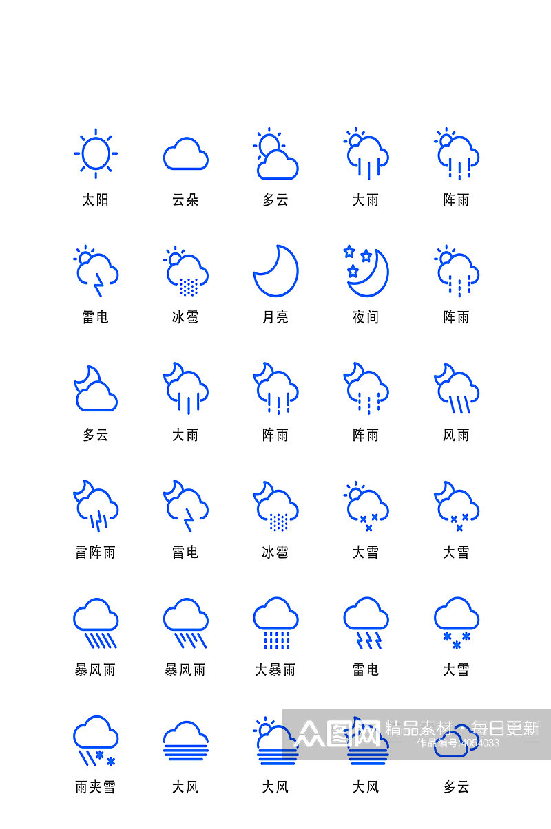 天气电商平台程序图标素材