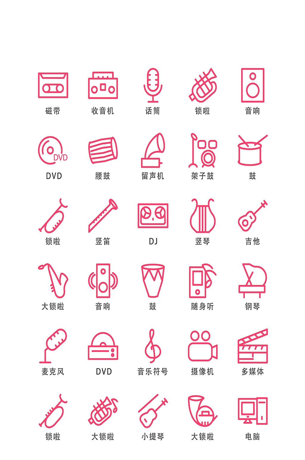 音乐电子程序图标素材