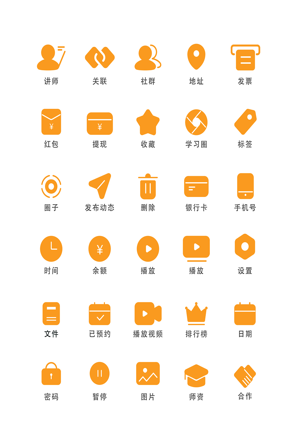 社群电子商务软件图标素材