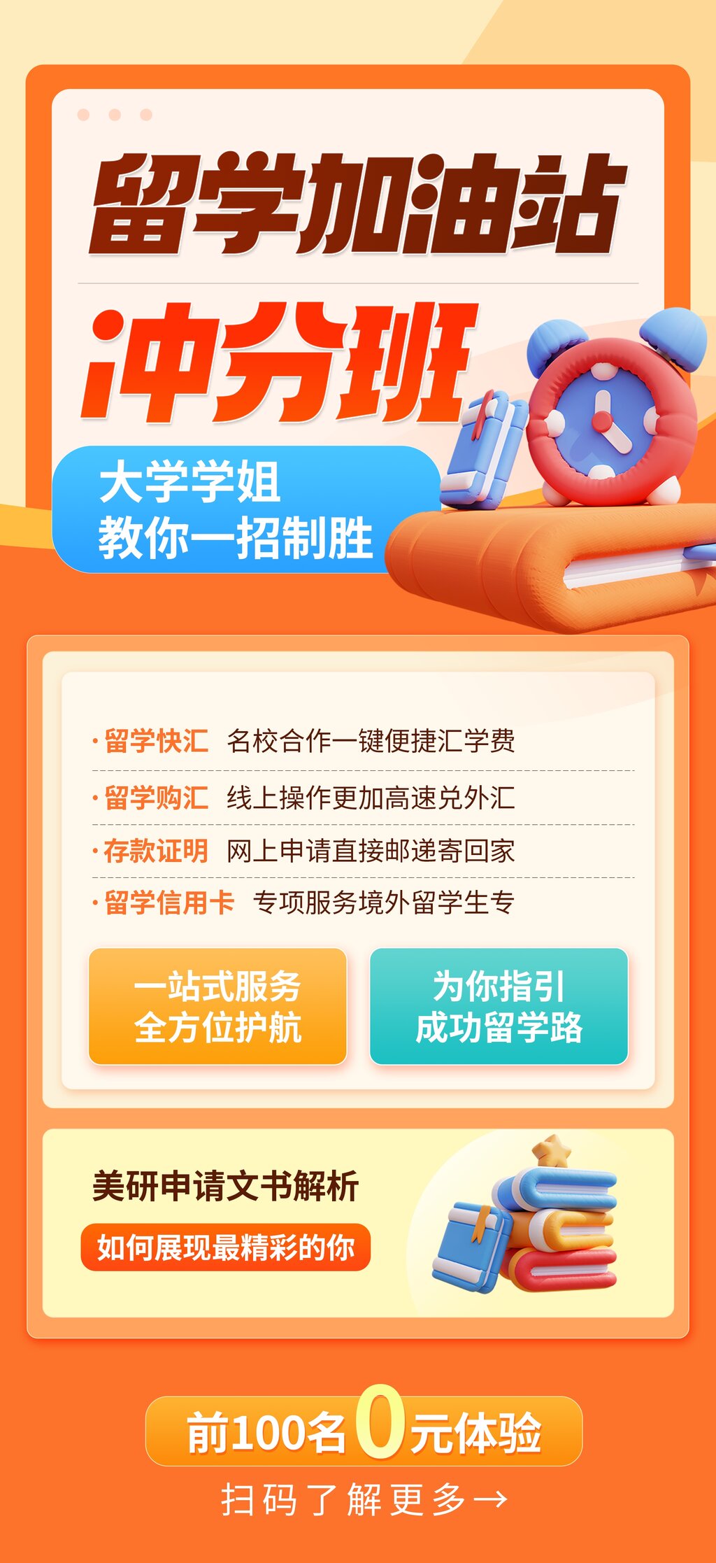 留学加油站出国留学海报素材