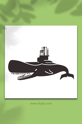 黑色鲨鱼logo小图标免抠PNG素材