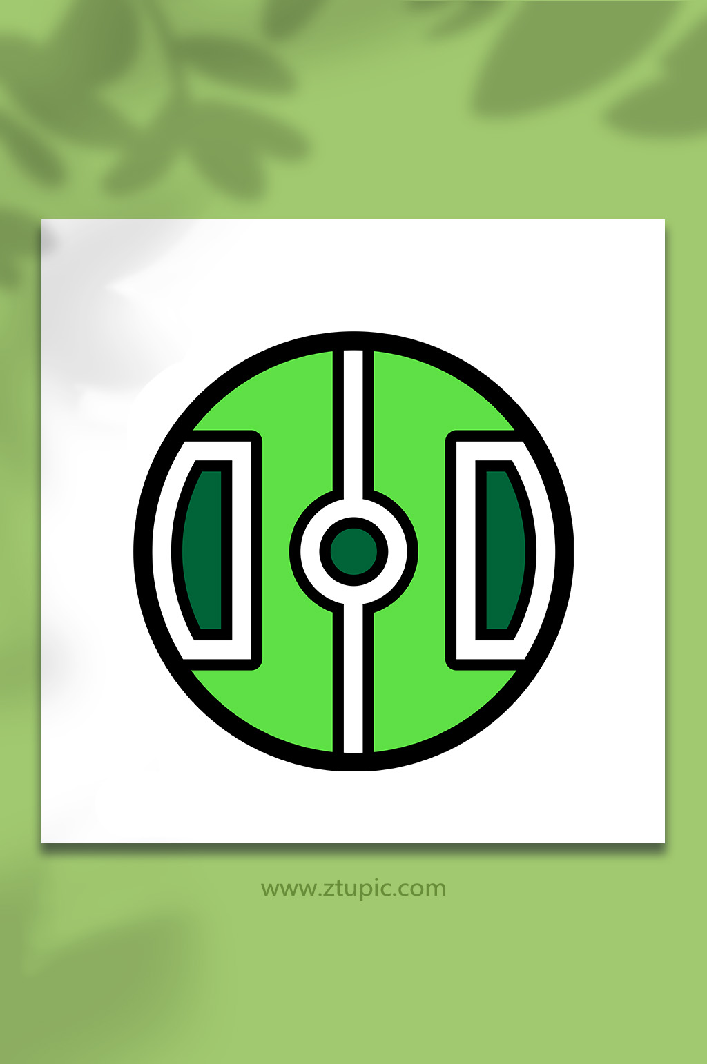 卡通平面足球场打球小图标免抠素材图素材