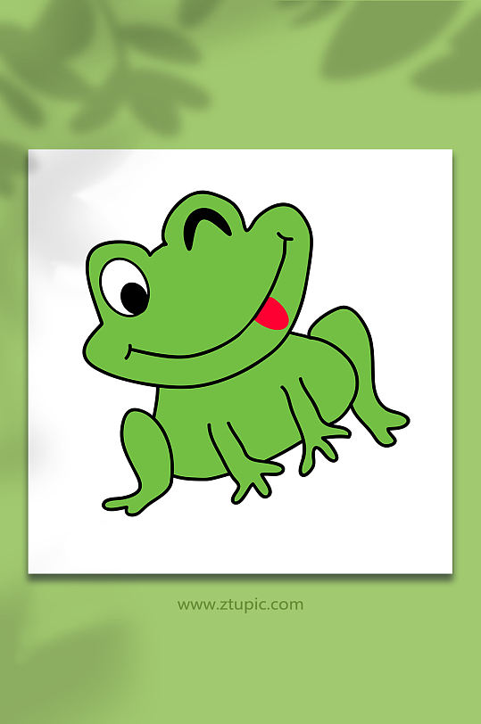 青蛙动物装饰海报元素PNG免抠素材图