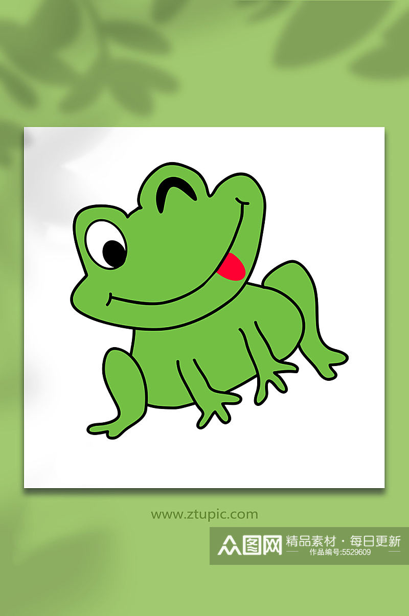 青蛙动物装饰海报元素PNG免抠素材图素材