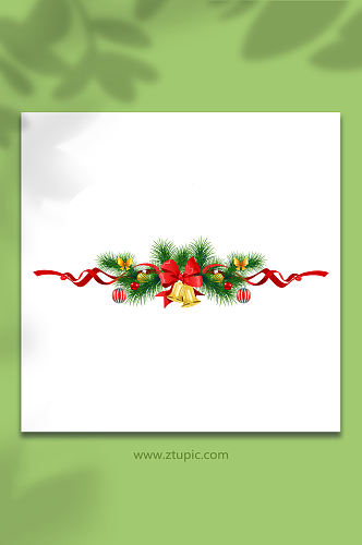 圣诞铃铛彩球装饰海报元素PNG免抠素材图