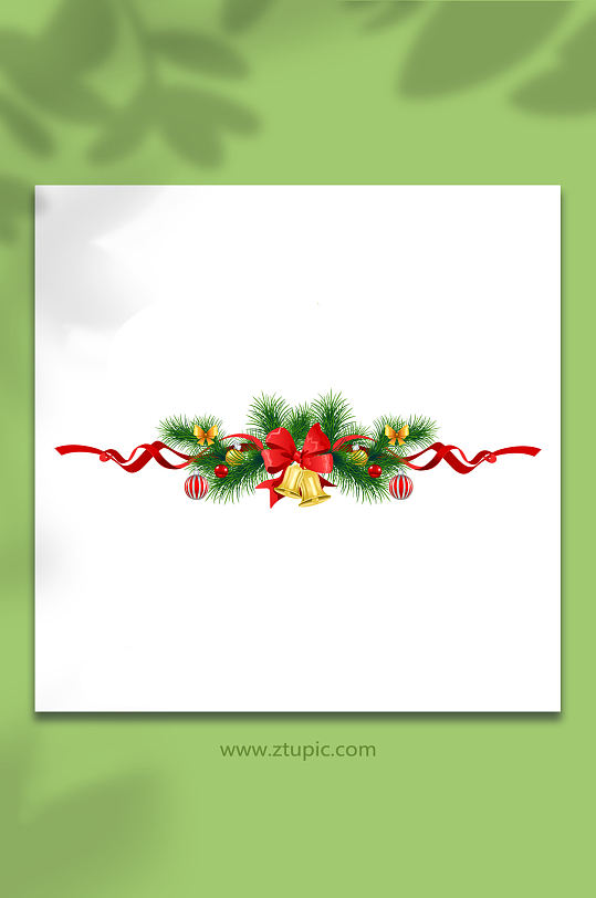 圣诞铃铛彩球装饰海报元素PNG免抠素材图