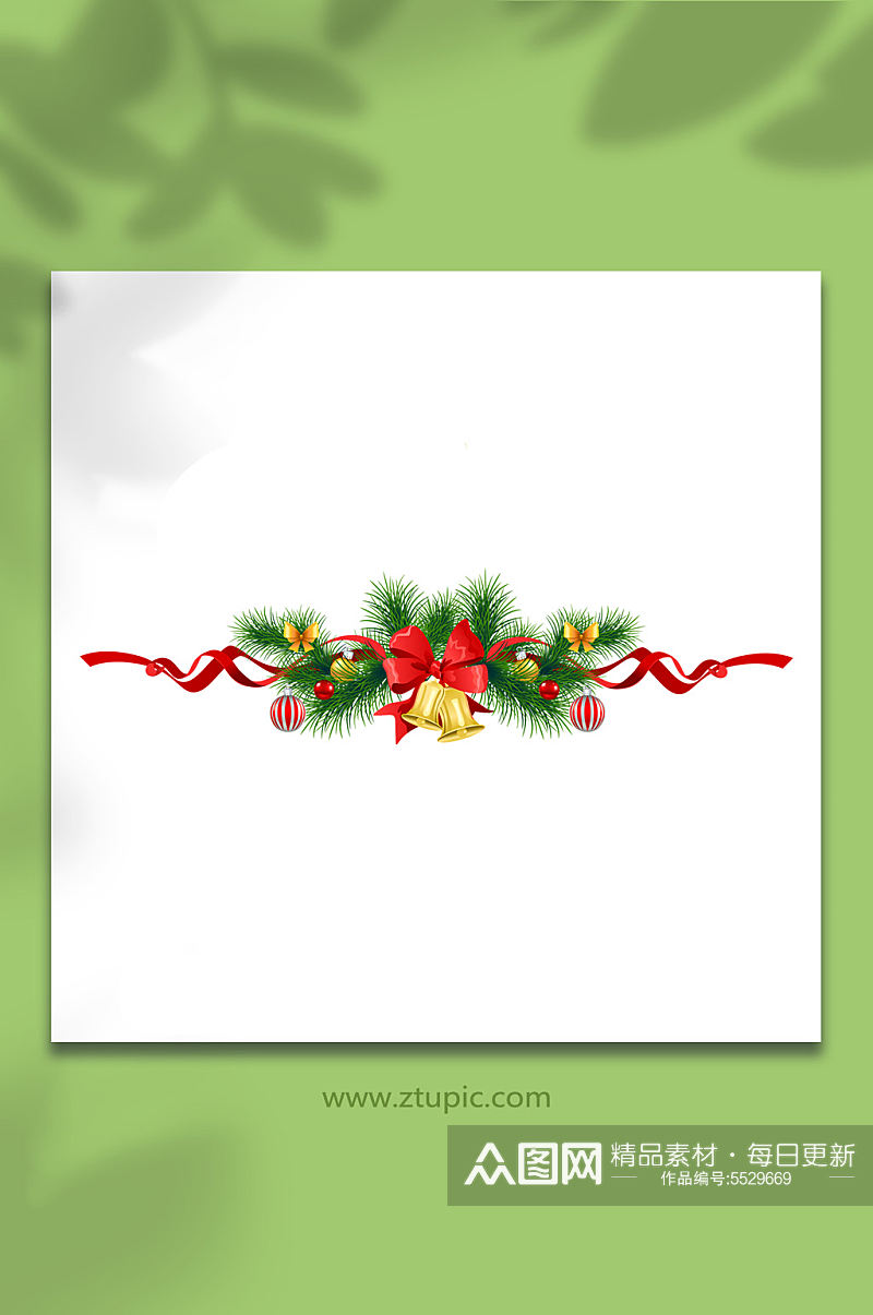 圣诞铃铛彩球装饰海报元素PNG免抠素材图素材