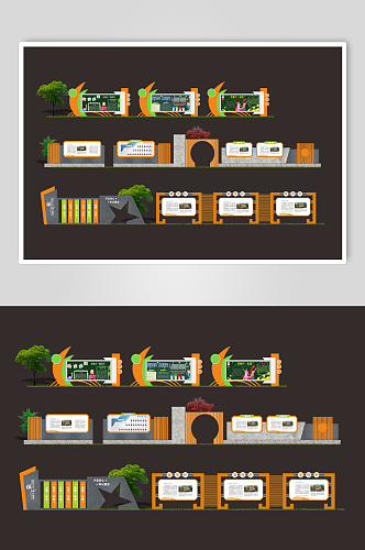 校园文化长廊景观小品