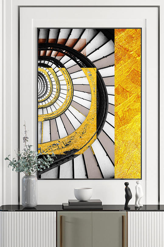 建筑几何抽象艺术装饰画