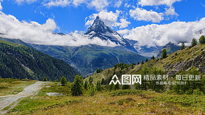 山峰高山风景高清摄影图素材