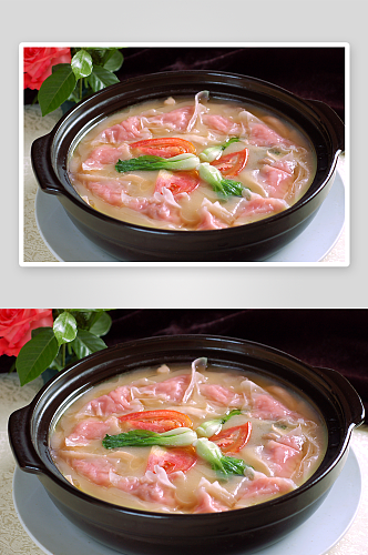 豆汤燕饺美食摄影图片