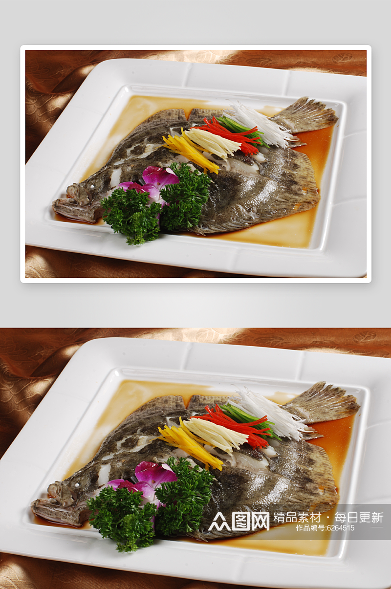 清蒸多宝鱼美食摄影图片素材