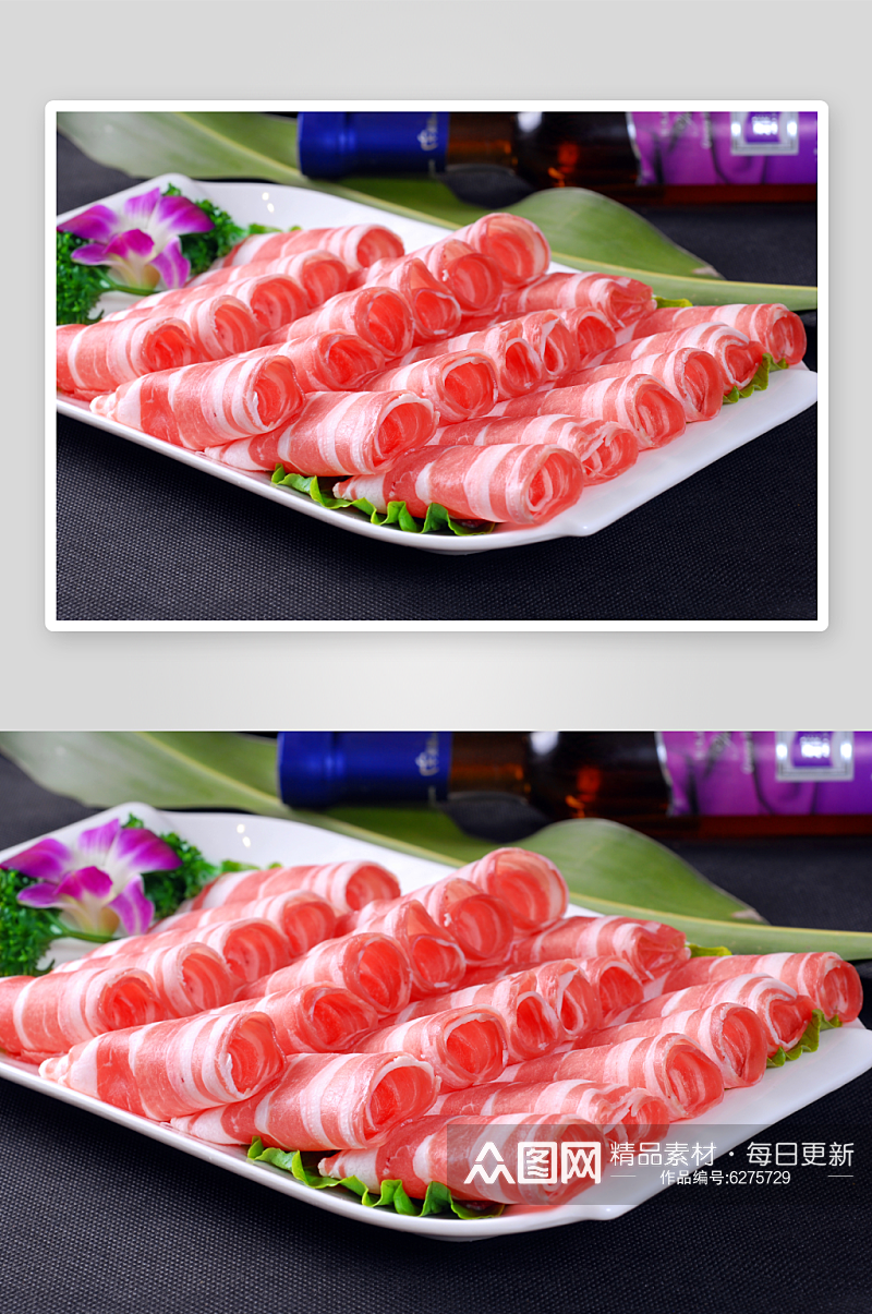 肉类肉卷餐饮菜品摄影图素材