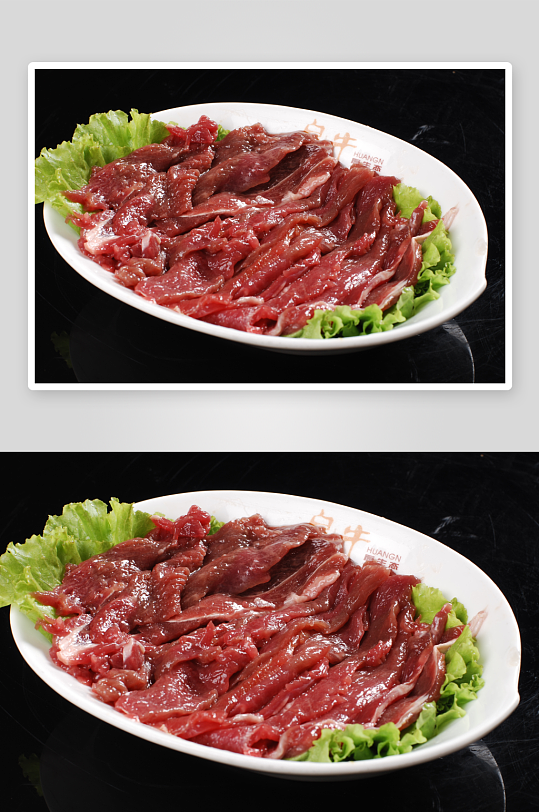 火锅肉类餐饮菜品摄影图