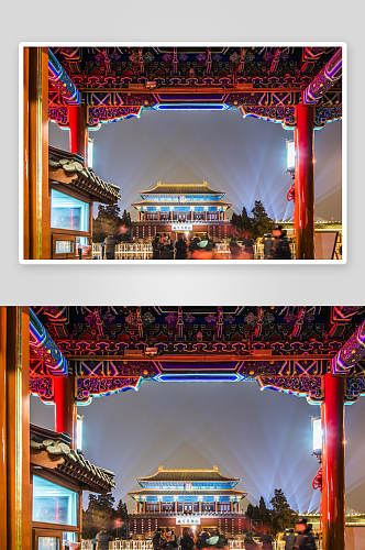 创意中国传统建筑摄影图
