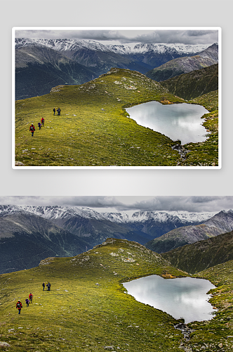 高清湖泊湖面风景摄影图