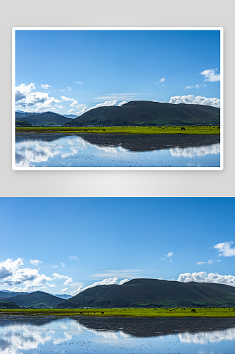 湖泊湖面风景摄影图